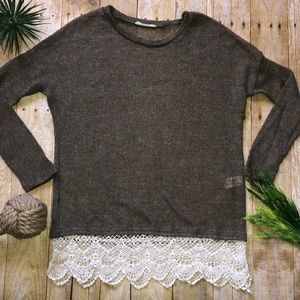 Anthropologie | Entro Knit BoHo Lace Sweater